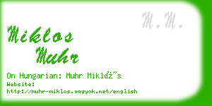 miklos muhr business card